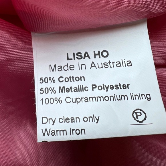 Lisa Ho Pink Metallic Pleated Midi Skirt Womens 2 Pink Party Evening Wear Shiny - Picture 6 of 14